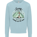 Funny Camping Tent Sorry for What I Said Kids Sweatshirt Jumper Light Blue