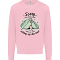 Funny Camping Tent Sorry for What I Said Kids Sweatshirt Jumper Light Pink