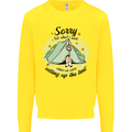 Funny Camping Tent Sorry for What I Said Kids Sweatshirt Jumper Yellow