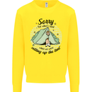 Funny Camping Tent Sorry for What I Said Kids Sweatshirt Jumper Yellow
