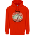 Funny Camping Tent Sorry for What I Said Mens 80% Cotton Hoodie Bright Red