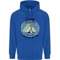 Funny Camping Tent Sorry for What I Said Mens 80% Cotton Hoodie Royal Blue