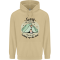 Funny Camping Tent Sorry for What I Said Mens 80% Cotton Hoodie Sand