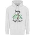 Funny Camping Tent Sorry for What I Said Mens 80% Cotton Hoodie White