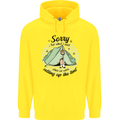 Funny Camping Tent Sorry for What I Said Mens 80% Cotton Hoodie Yellow