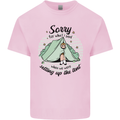 Funny Camping Tent Sorry for What I Said Mens Cotton T-Shirt Tee Top Light Pink