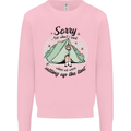 Funny Camping Tent Sorry for What I Said Mens Sweatshirt Jumper Light Pink
