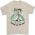 Funny Camping Tent Sorry for What I Said Mens T-Shirt 100% Cotton Sand