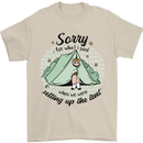 Funny Camping Tent Sorry for What I Said Mens T-Shirt 100% Cotton Sand