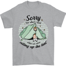 Funny Camping Tent Sorry for What I Said Mens T-Shirt 100% Cotton Sports Grey