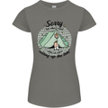 Funny Camping Tent Sorry for What I Said Womens Petite Cut T-Shirt Charcoal