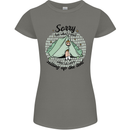 Funny Camping Tent Sorry for What I Said Womens Petite Cut T-Shirt Charcoal
