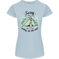 Funny Camping Tent Sorry for What I Said Womens Petite Cut T-Shirt Light Blue