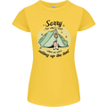Funny Camping Tent Sorry for What I Said Womens Petite Cut T-Shirt Yellow