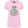 Funny Camping Tent Sorry for What I Said Womens Wider Cut T-Shirt Light Pink
