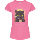 Funny Cat I Hate Morning People Coffee Womens Petite Cut T-Shirt