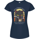 Funny Cat I Hate Morning People Coffee Womens Petite Cut T-Shirt