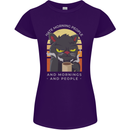 Funny Cat I Hate Morning People Coffee Womens Petite Cut T-Shirt