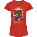 Funny Cat I Hate Morning People Coffee Womens Petite Cut T-Shirt
