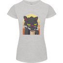 Funny Cat I Hate Morning People Coffee Womens Petite Cut T-Shirt