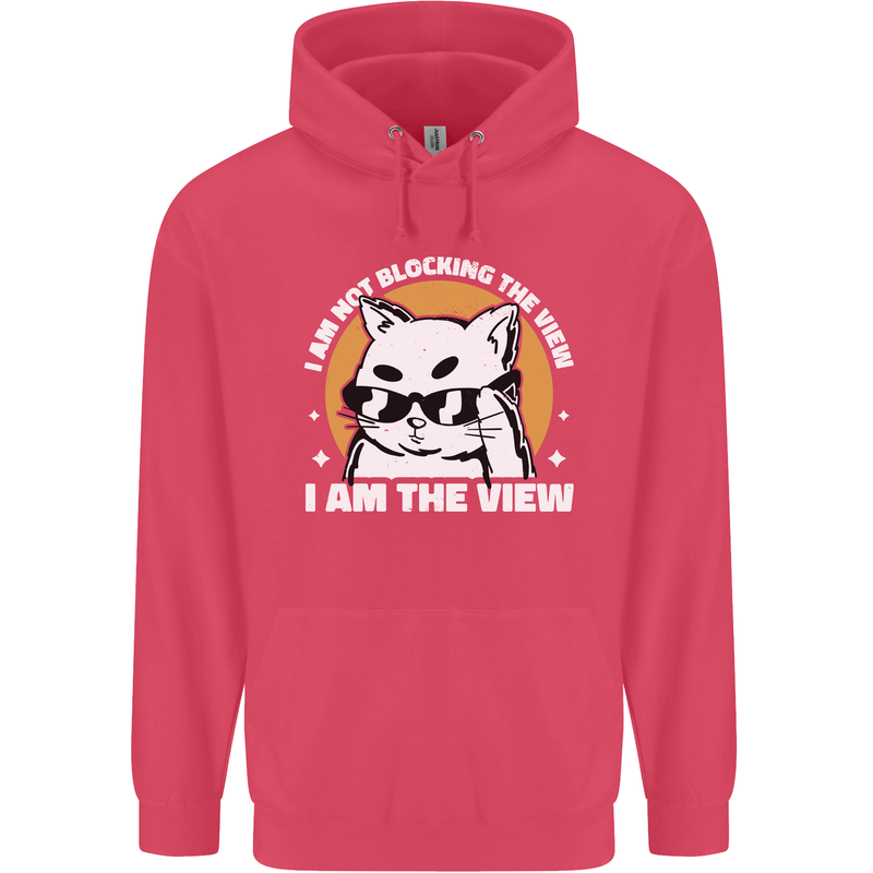 Funny Cat I am the View Childrens Kids Hoodie Heliconia