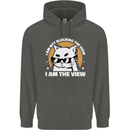 Funny Cat I am the View Childrens Kids Hoodie Storm Grey
