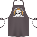 Funny Cat I am the View Cotton Apron 100% Organic Dark Grey