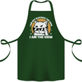 Funny Cat I am the View Cotton Apron 100% Organic Forest Green