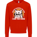 Funny Cat I am the View Kids Sweatshirt Jumper Bright Red