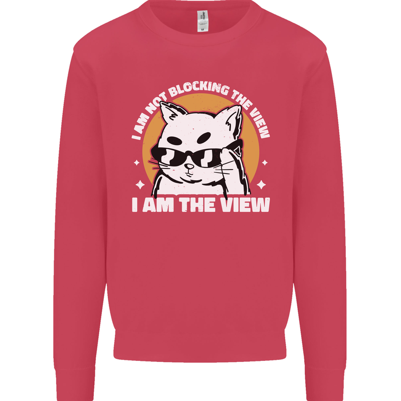 Funny Cat I am the View Kids Sweatshirt Jumper Heliconia