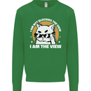 Funny Cat I am the View Kids Sweatshirt Jumper Irish Green