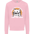 Funny Cat I am the View Kids Sweatshirt Jumper Light Pink