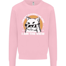 Funny Cat I am the View Kids Sweatshirt Jumper Light Pink