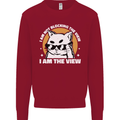 Funny Cat I am the View Kids Sweatshirt Jumper Red