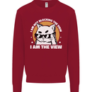Funny Cat I am the View Kids Sweatshirt Jumper Red