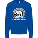 Funny Cat I am the View Kids Sweatshirt Jumper Royal Blue