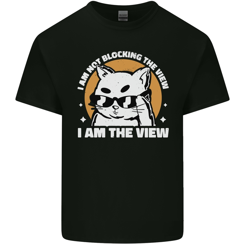 Funny Cat I am the View Kids T-Shirt Childrens Black