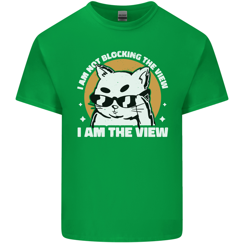 Funny Cat I am the View Kids T-Shirt Childrens Irish Green