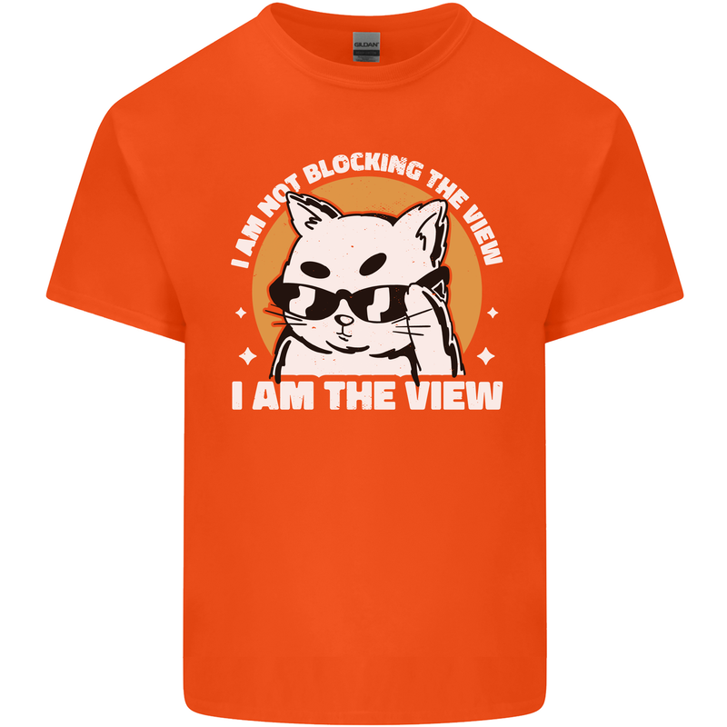 Funny Cat I am the View Kids T-Shirt Childrens Orange