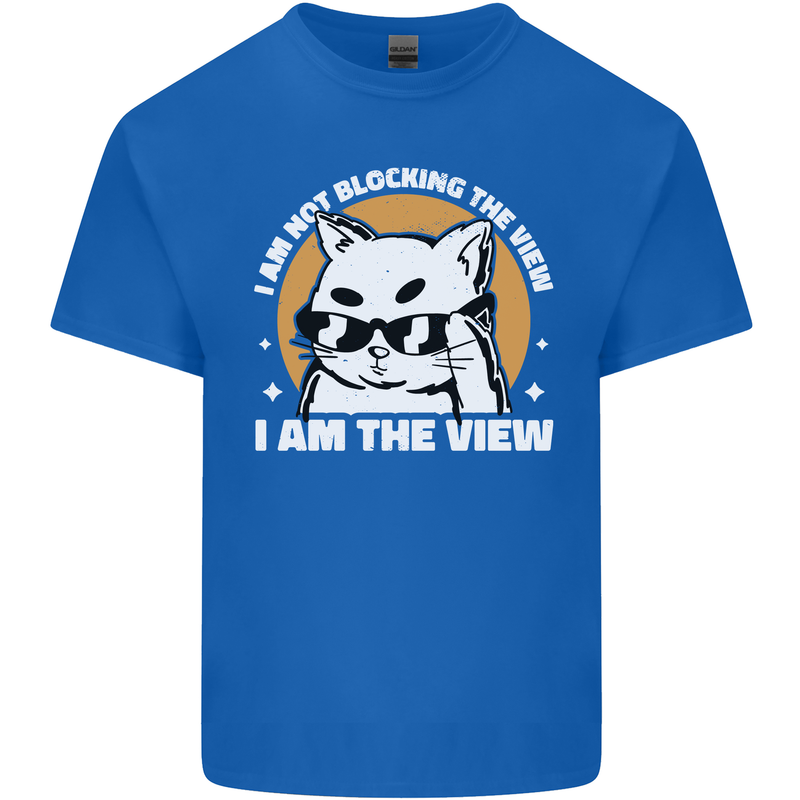 Funny Cat I am the View Kids T-Shirt Childrens Royal Blue