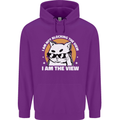 Funny Cat I am the View Mens 80% Cotton Hoodie Purple