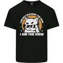Funny Cat I am the View Mens Cotton T-Shirt Tee Top Black