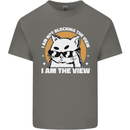 Funny Cat I am the View Mens Cotton T-Shirt Tee Top Charcoal