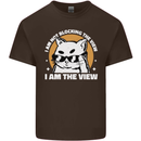 Funny Cat I am the View Mens Cotton T-Shirt Tee Top Dark Chocolate