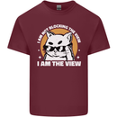 Funny Cat I am the View Mens Cotton T-Shirt Tee Top Maroon
