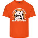 Funny Cat I am the View Mens Cotton T-Shirt Tee Top Orange
