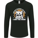 Funny Cat I am the View Mens Long Sleeve T-Shirt Black