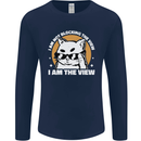 Funny Cat I am the View Mens Long Sleeve T-Shirt Navy Blue