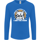 Funny Cat I am the View Mens Long Sleeve T-Shirt Royal Blue