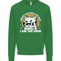 Funny Cat I am the View Mens Sweatshirt Jumper Irish Green